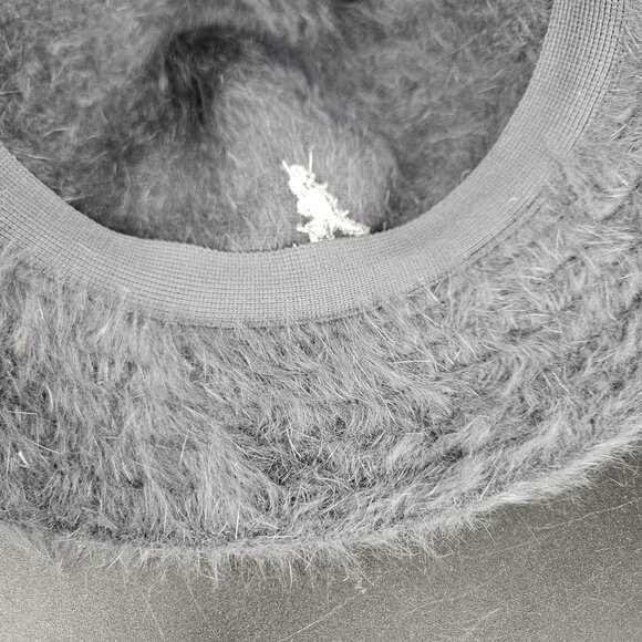 Kangol Hat Cap Furgora Casual Fitted Mens Small Gray Fuzzy Angora Bucket Cloche - Picture 9 of 12